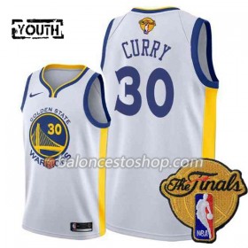 Camiseta Niños NBA Golden State Warriors Stephen Curry 30 2018 NBA Finals Nike Blanco Swingman